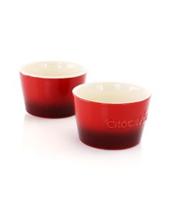 Crock Pot Artisan 2 Piece 8 Ounce Stoneware Ramekin Set in Red