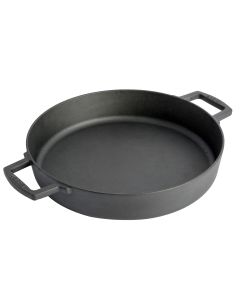 Babish 13 Inch Pre-Seasoned Cast Iron Everyday Pan in Black